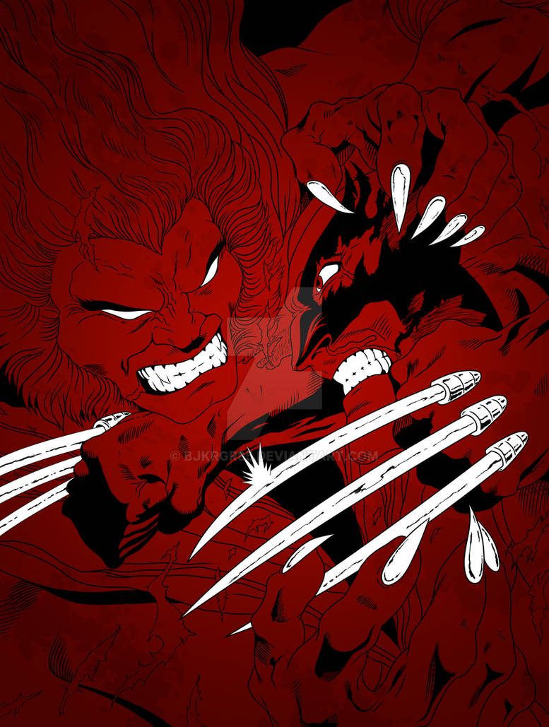 Wolverine Ripper Tooth Wolverine V Sabertooth Color V1 by BJKRGR85 on DeviantArt