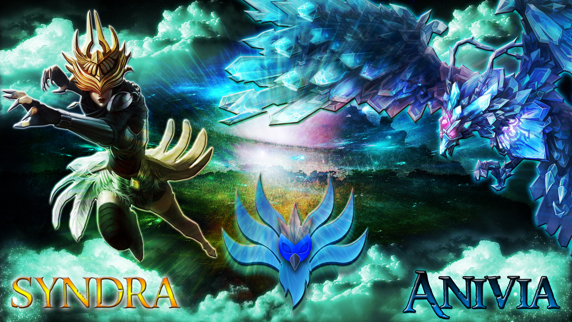 Leauge Of Legends Syndra,Anivia wallpaper.