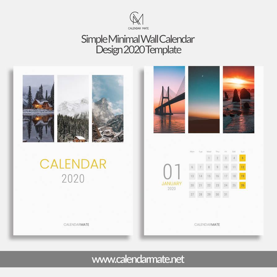 Kalender Simple Railey Simple Minimal Wall Calendar Design by calendarmate on DeviantArt