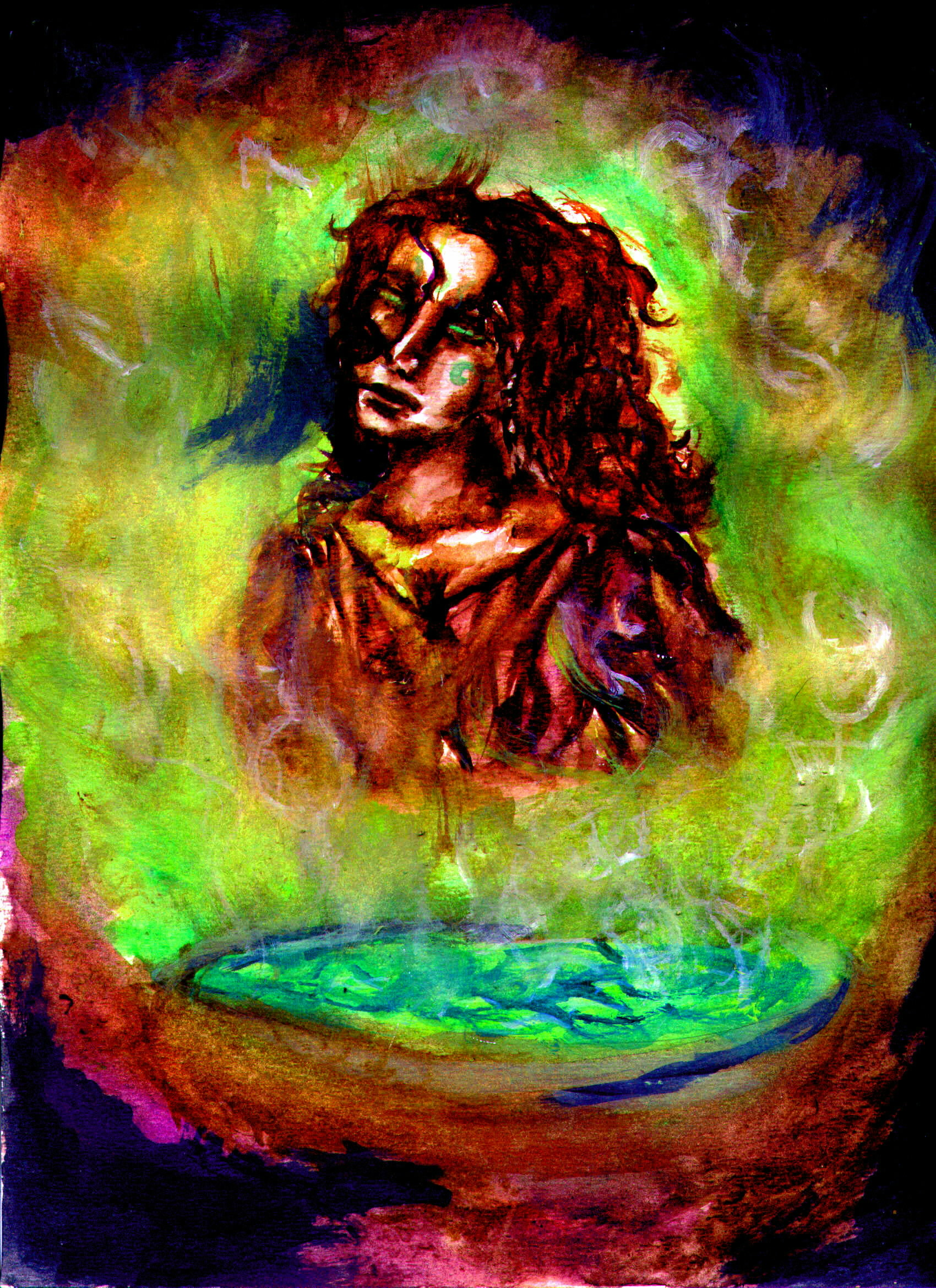 Circe at her cauldron