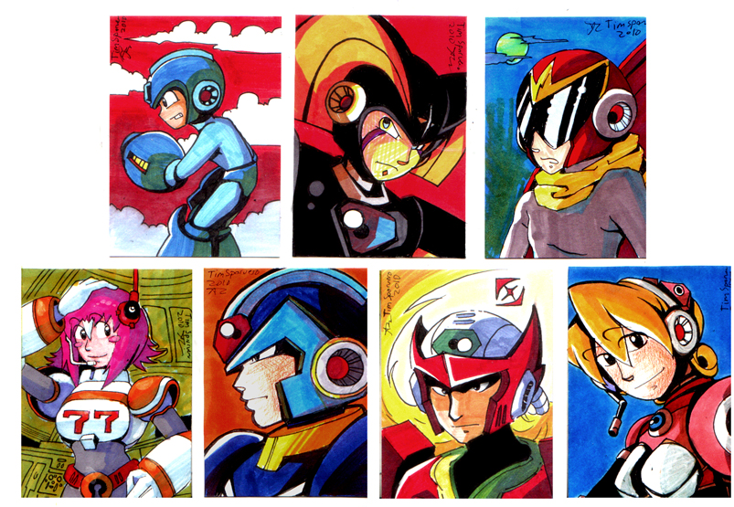 Megaman Sketch Cards