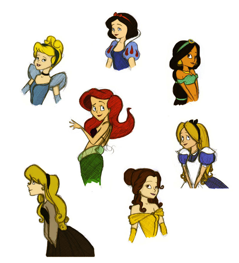 Disney princesses color by kitkatfan on DeviantArt