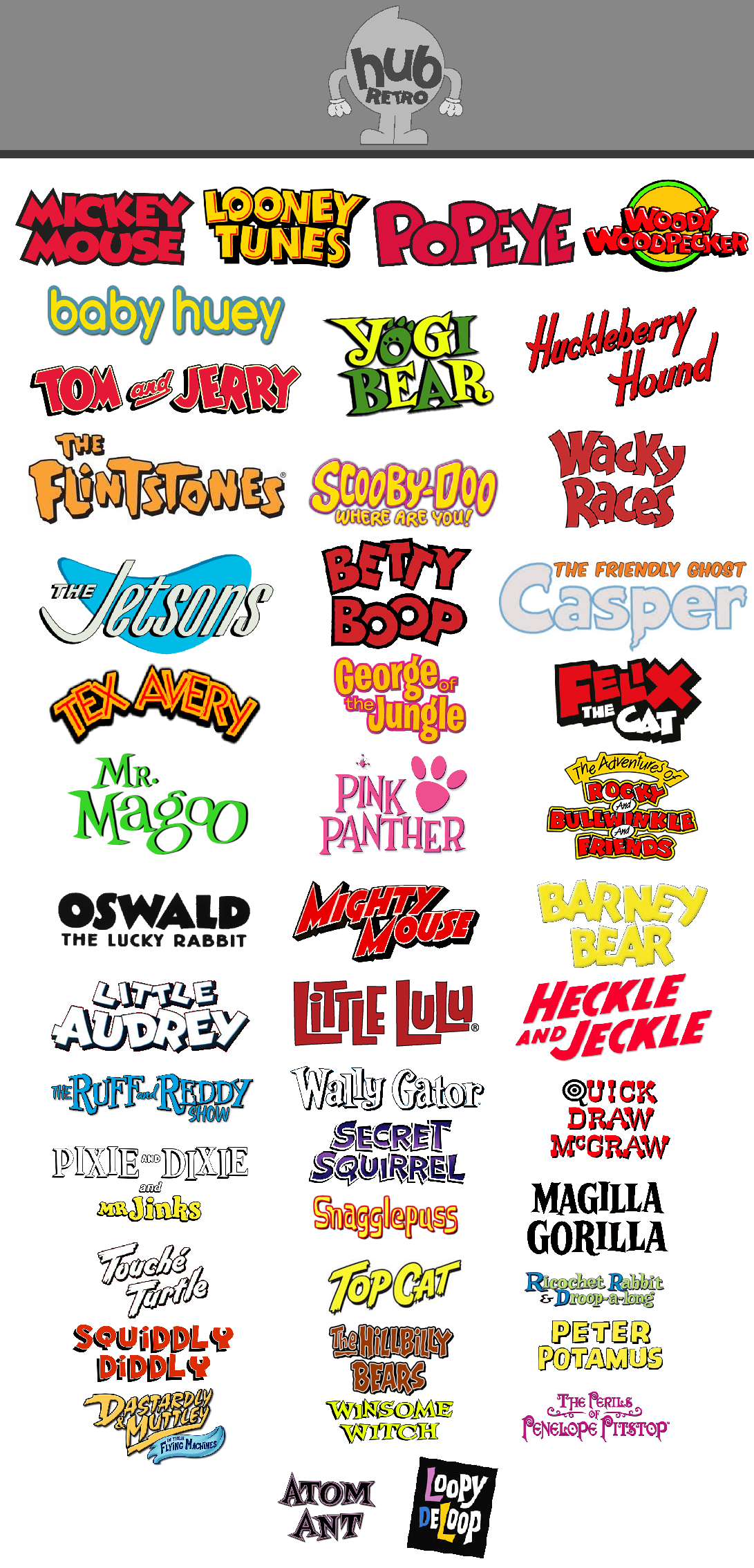 Hub Retro Lineup By ABFan21 On DeviantArt hub-retro-lineup-by-abfan21-on-deviantart