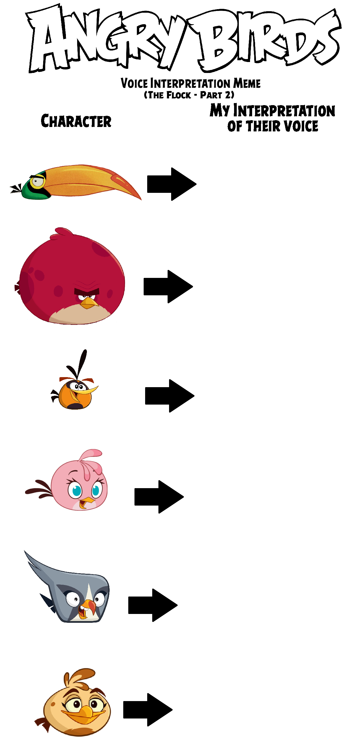 Angry Birds Voice Interpretation Meme (Part 2) by ABFan21 on DeviantArt