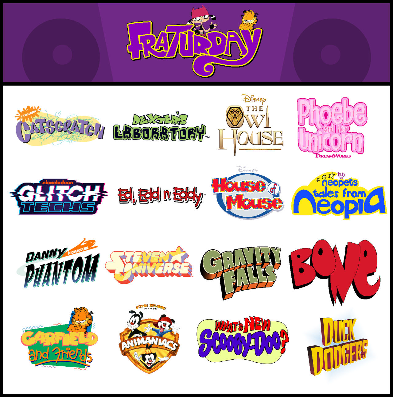 Program Lineup Full Deviantart Hub's Fraturday - Lineup by JLMaestro on DeviantArt