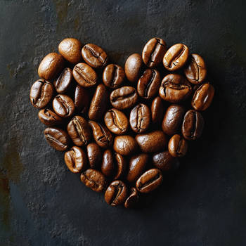 lucascirino  Sculpt a heart shape using coffeebean