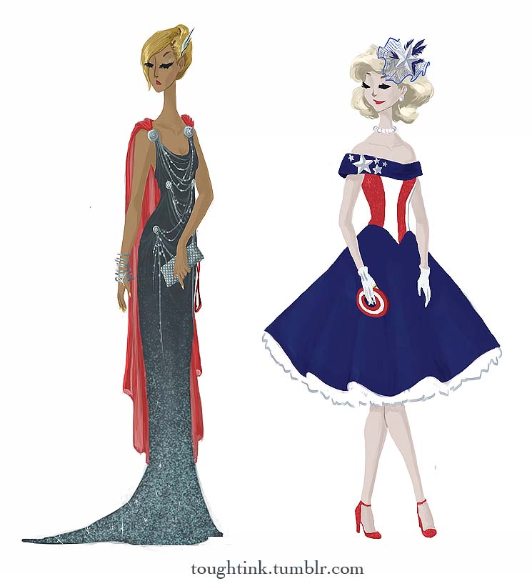 Avengers Gowns: Thor and Captain America