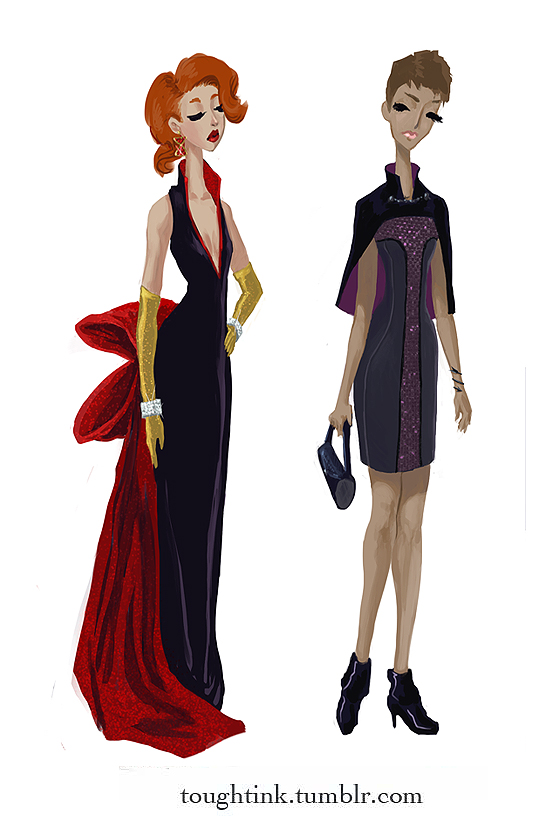 Avengers Gowns: Black Widow and Hawkeye