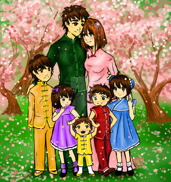 Li Family Portrait, by Delight046 by WolfBlossom on DeviantArt