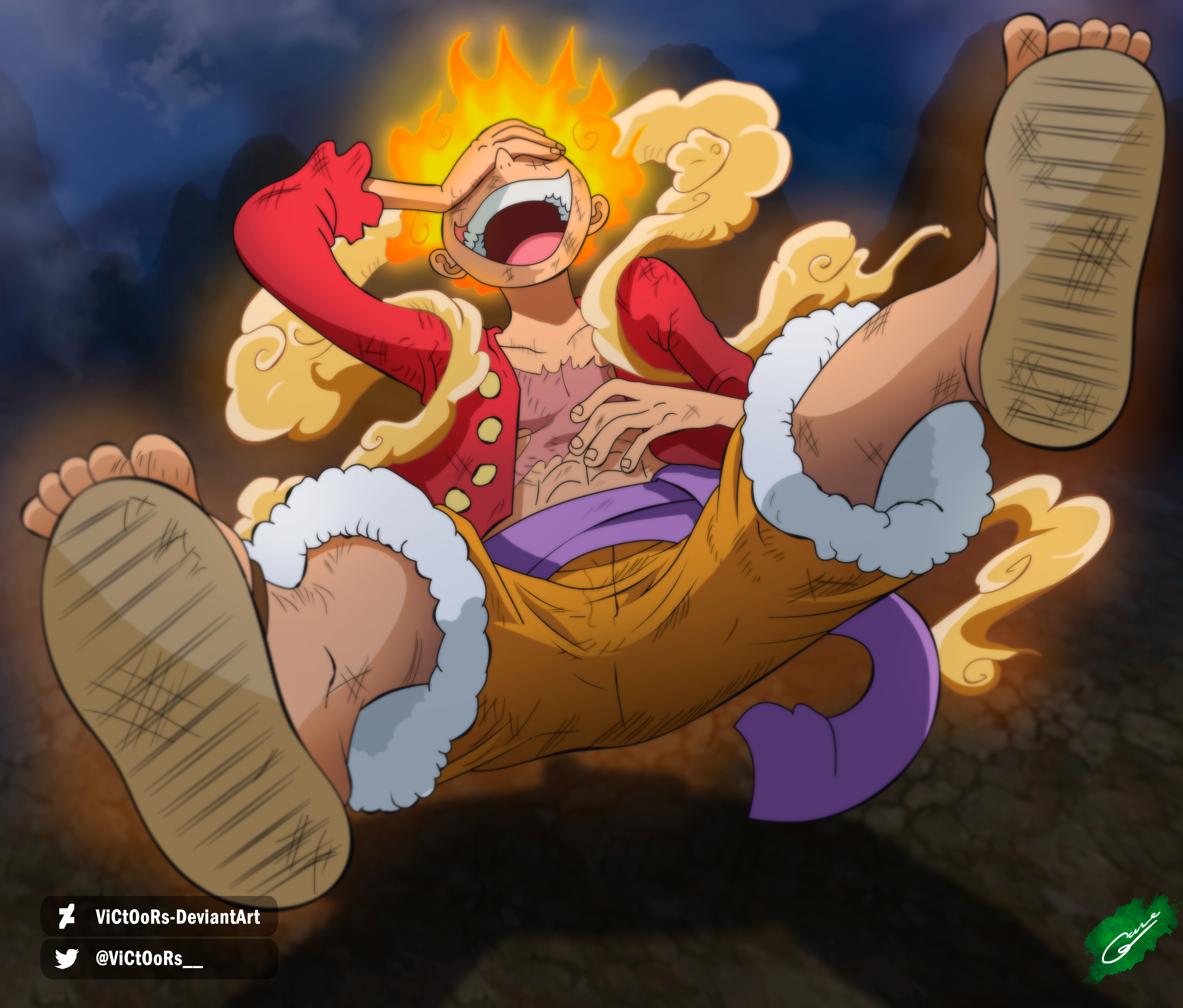 Monkey D. Luffy (Gear 5), One Piece by B-a-i-o-r-e-t-t-o