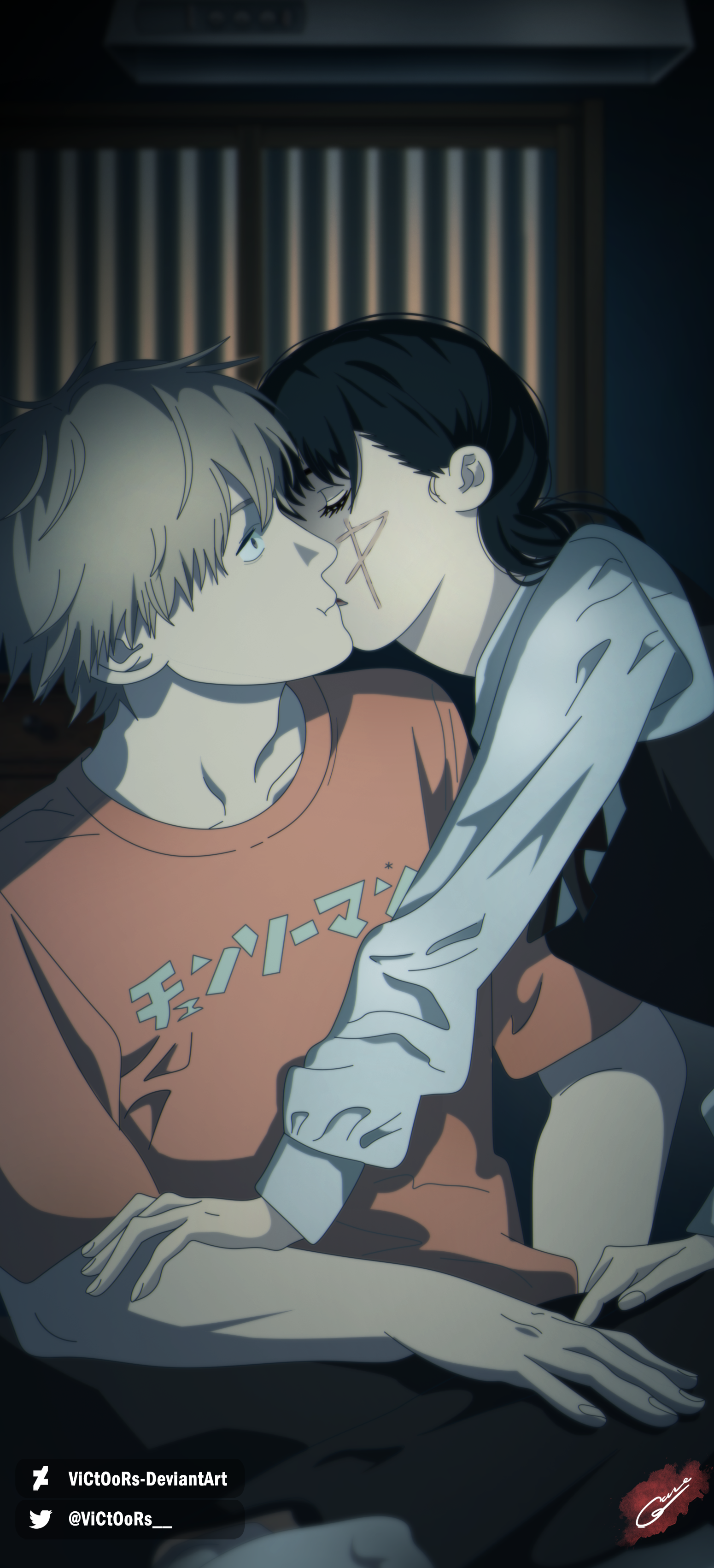 Chainsaw Man - Manga 119 Denji and Yoru Kiss by ViCtOoRs-DeviantArt on  DeviantArt