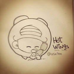 paper sketches .. Hot wings