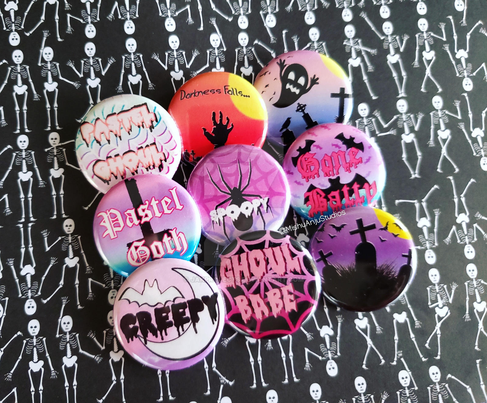 Pastel Goth Halloween Button Set by JakProjects on DeviantArt