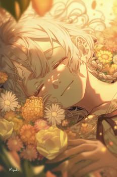 A Peaceful moment in a field of Flowers