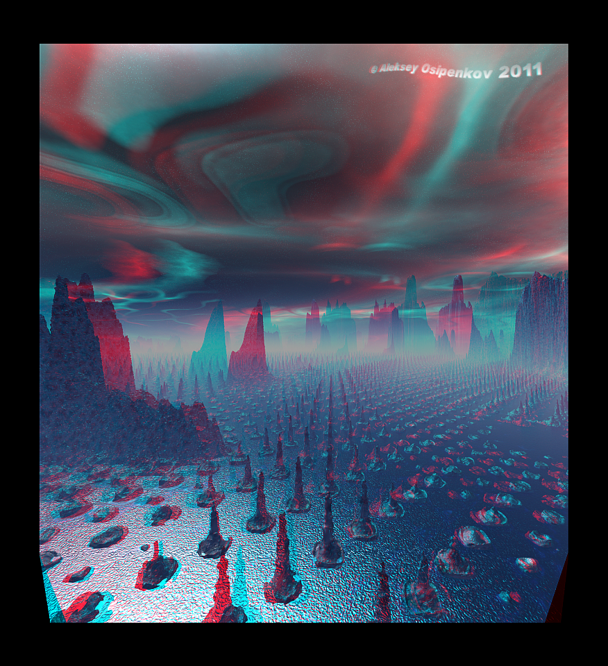 Protrubrences Anaglyph 3D