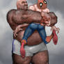 Kingpin Bearhugs Spiderman