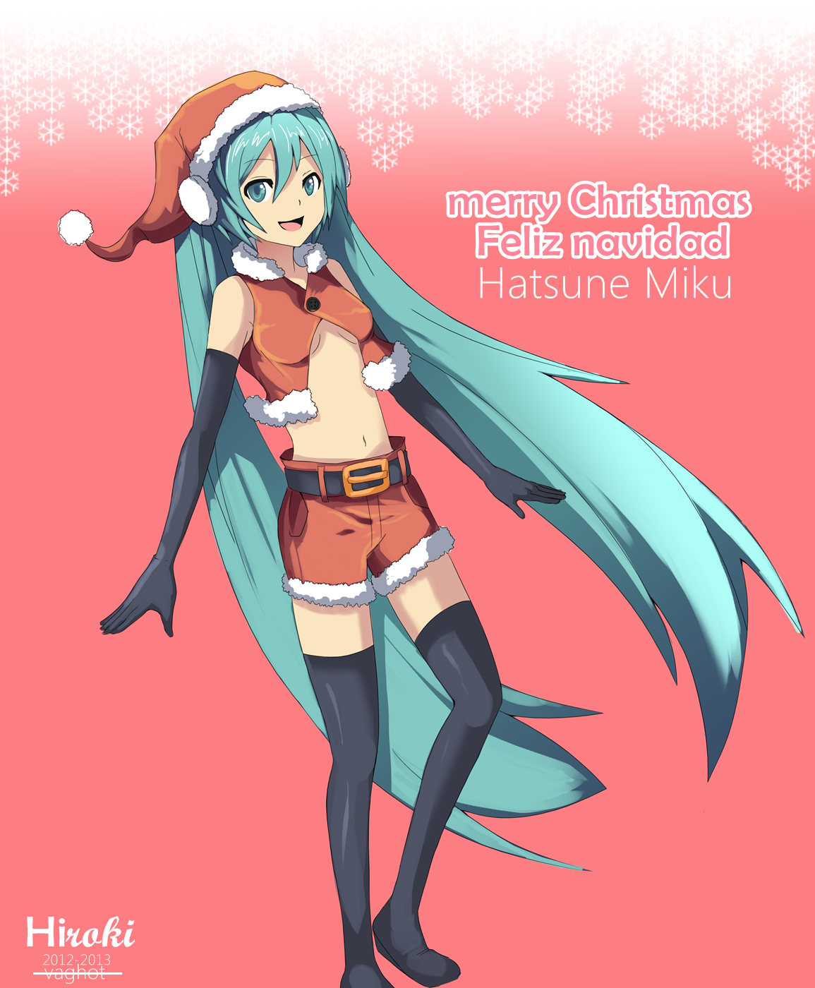 Hatsune miku merry Christmas by hirokiart on DeviantArt Hatsune miku merry Christmas by hirokiart on DeviantArt