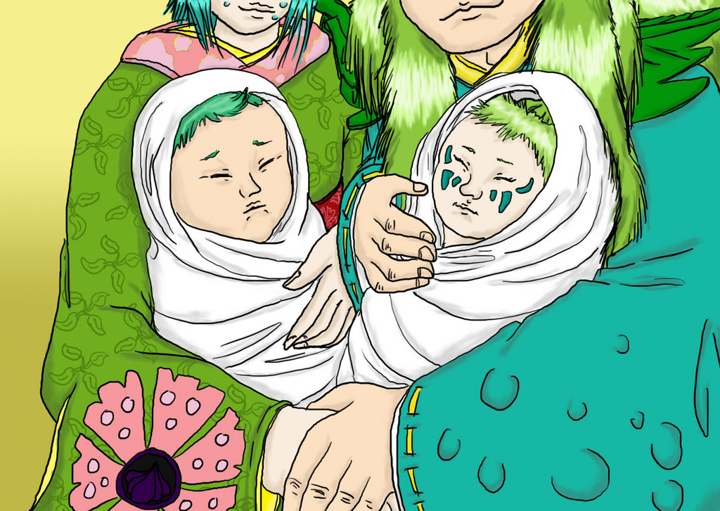 The Aragoto twin babies