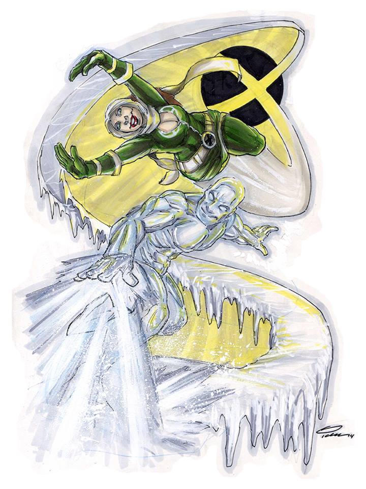 Ice Protection Rogue Iceman and Rogue by IanNichols on DeviantArt
