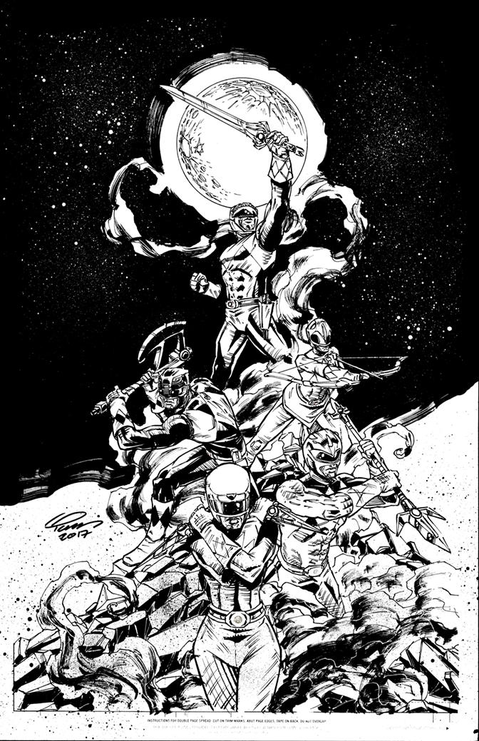 Power Rangers Ink Go Go Power Rangers #1 Cover Inks by IanNichols on DeviantArt