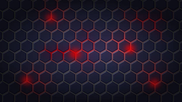 Hexagon glow pattern