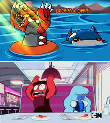 Steven Universe: Pokemon Scene Reenactment by Mgx0