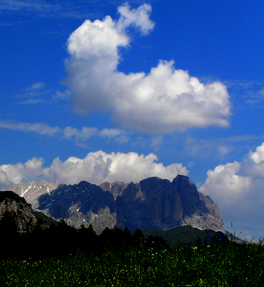 White clouds in the sky