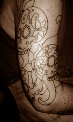 candy skull outline