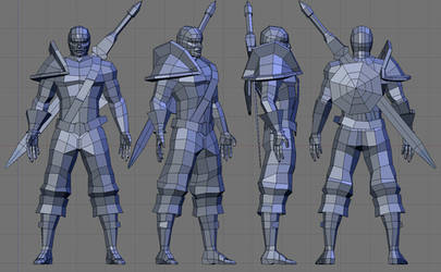 Low poly warrior wip 1