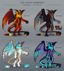 [4/4 CLAIMED] Mini Anthro Dinodragons 4