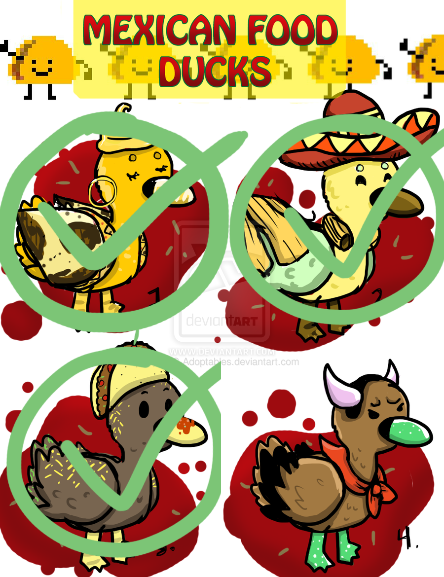 Mexican Food Series Ducks Adoptables [CLOSED]