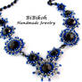 Black Blue Crystal Necklace