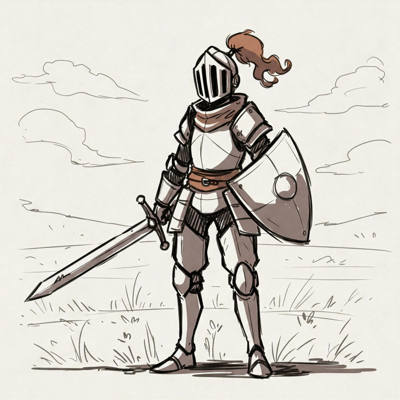 Simple knight doodle by TheRenderKnight on DeviantArt