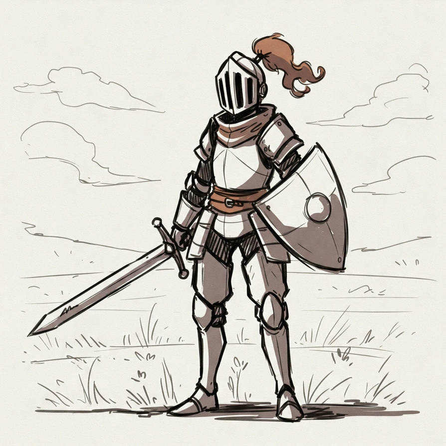 Simple knight doodle by TheRenderKnight on DeviantArt