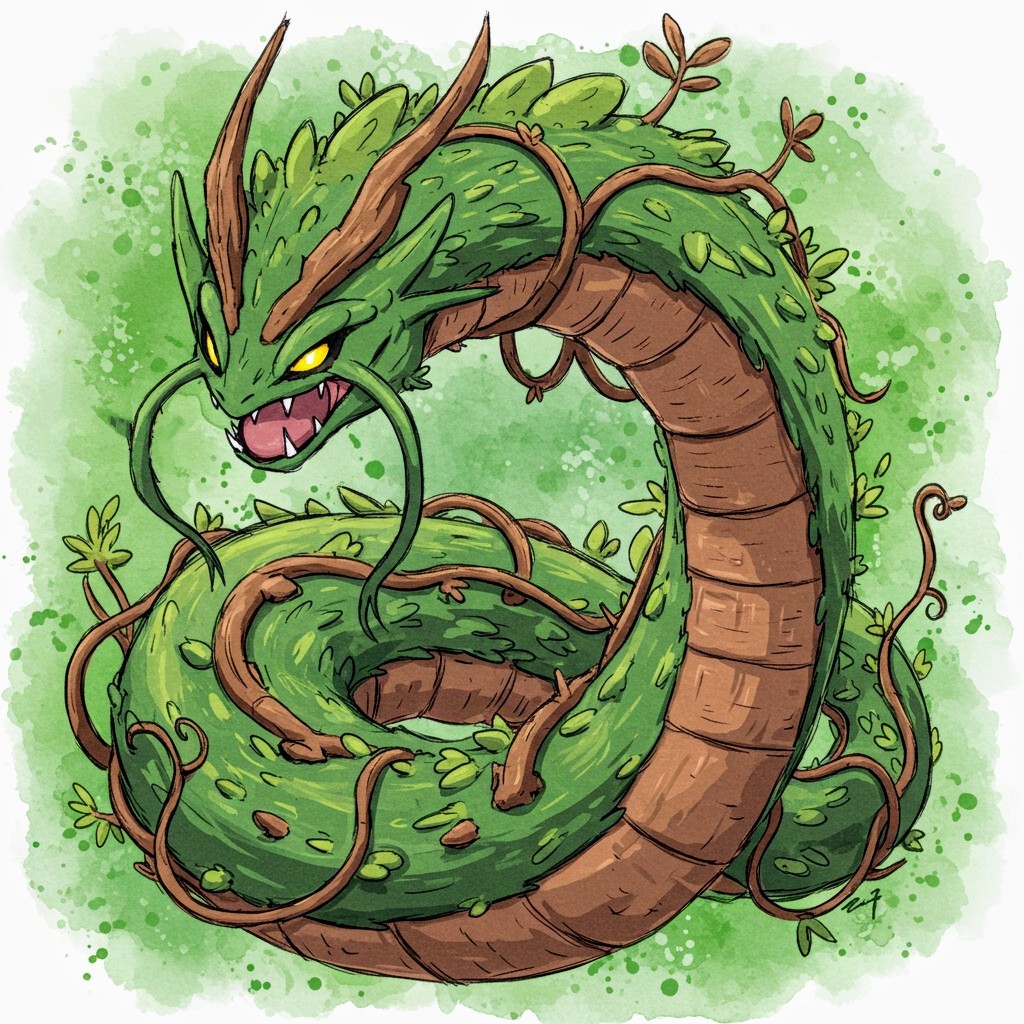 Thornaconda (Grass/Dragon) - The Vine Serpent