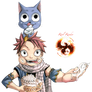 Natsu and Happy Render 1