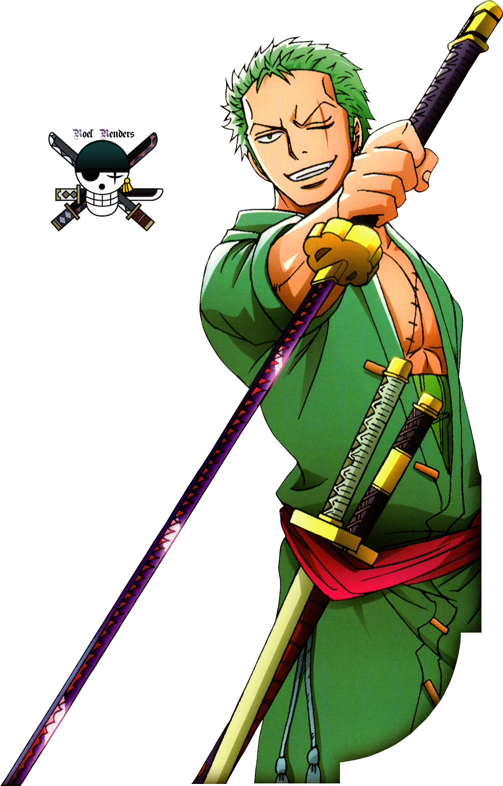 Roronoa Zoro Render, One Piece Roronoa Zoro character, png