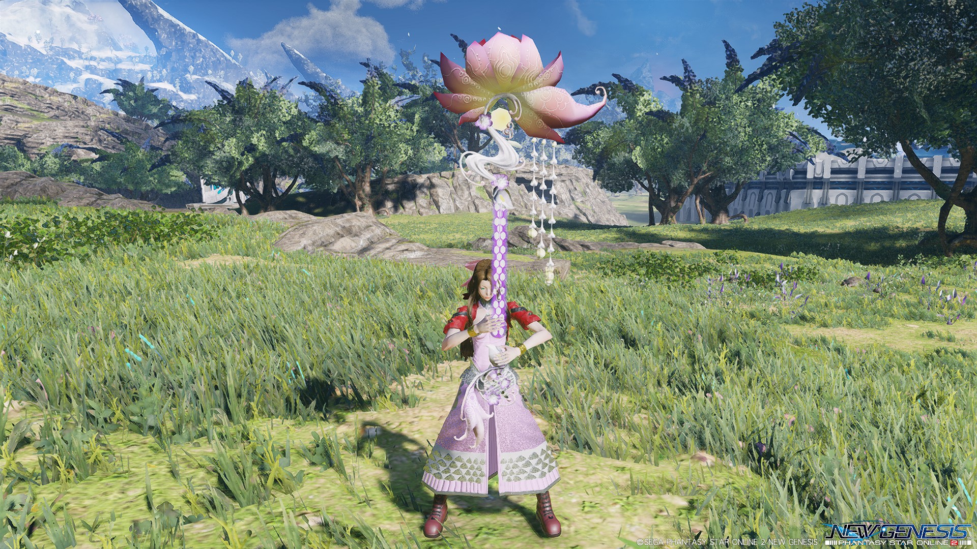 PSO2:NGS (Global) - Chyska (Aerith) (Rod) 2 by demonspike23 on DeviantArt