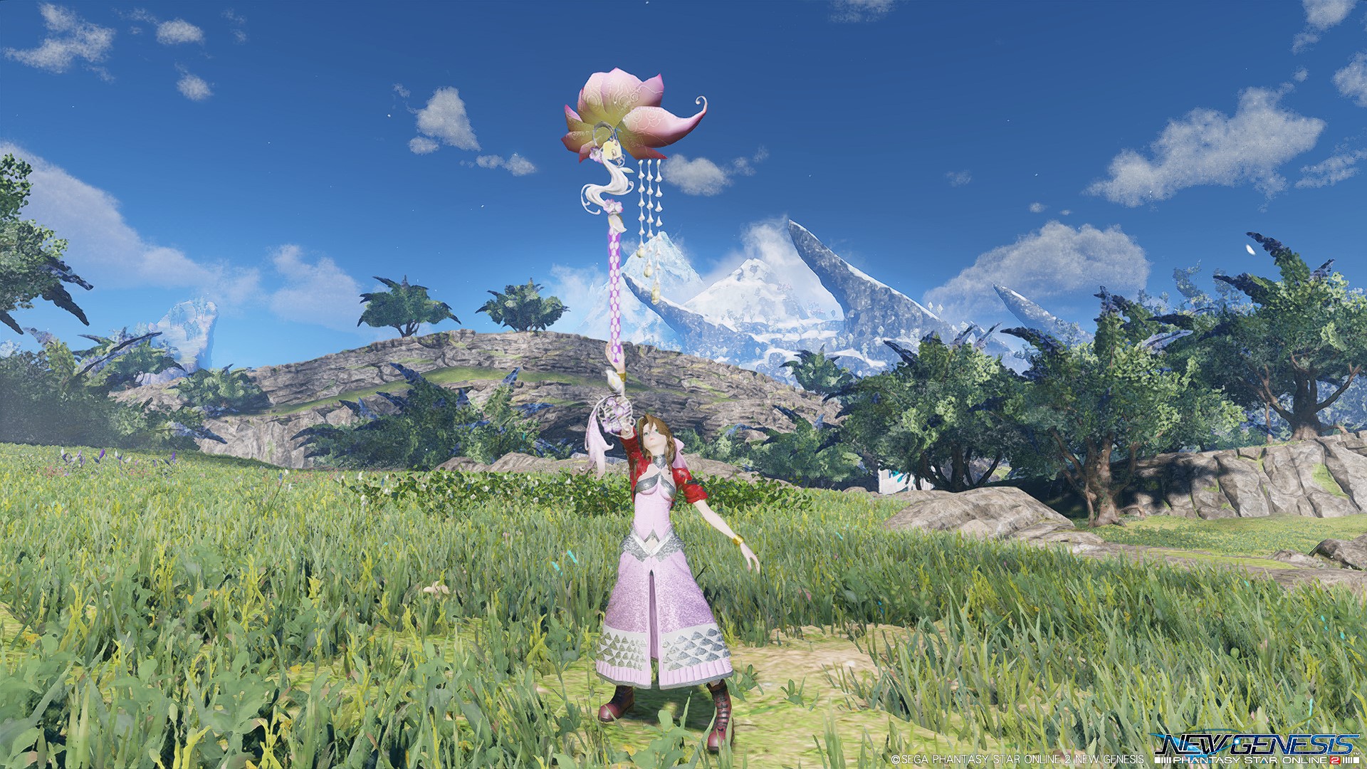 PSO2:NGS (Global) - Chyska (Aerith) (Rod) 3 by demonspike23 on DeviantArt