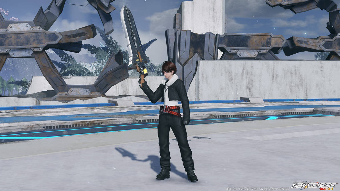 PSO2:NGS V2 - Garudos (Squall) (Gunblade) - Pose 2 by demonspike23 on ...