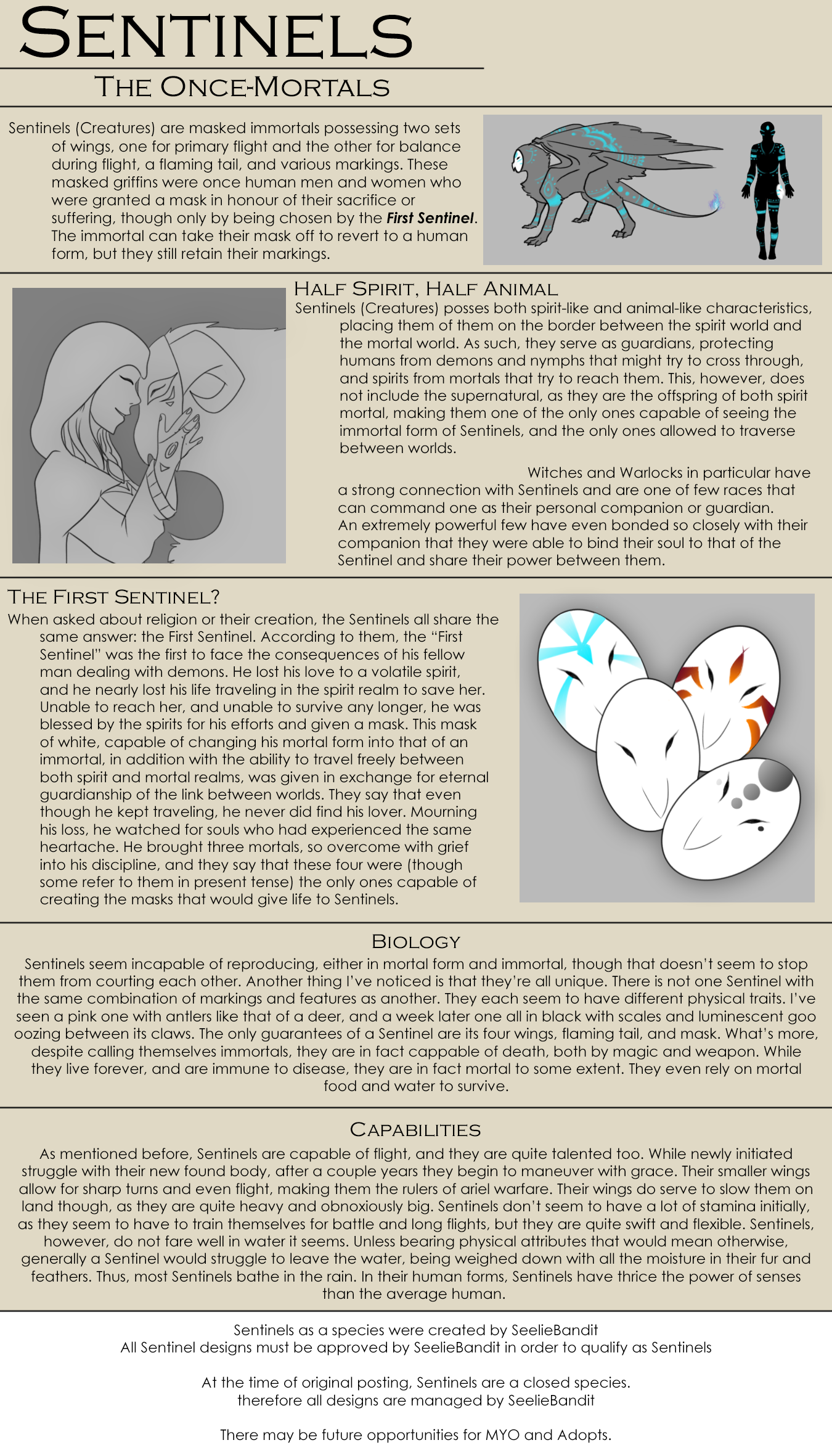 Sentinels Species Sheet by SeelieBandit on DeviantArt
