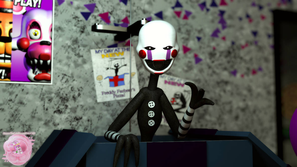 Spring Puppet Fnaf (C4D/FNaF) Puppet coming out of her box by BannieCuteBunnySFM on DeviantArt