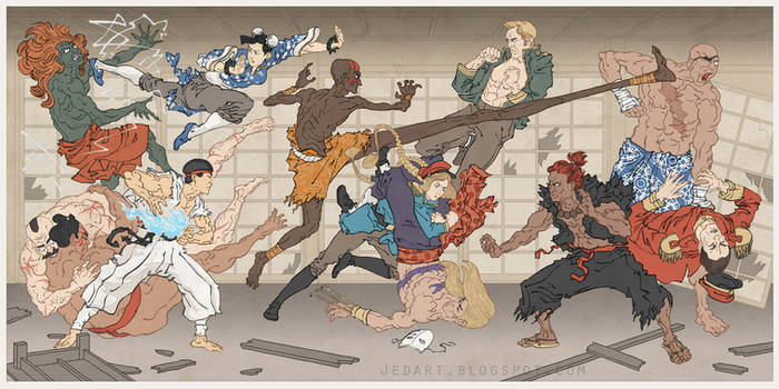 Street Fighter Japanese Ukiyo-e