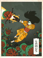 Samus as a Japanese Ukiyo-e