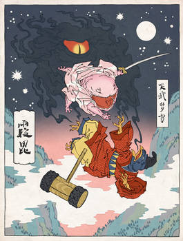 Kirby as an Ukiyo-e