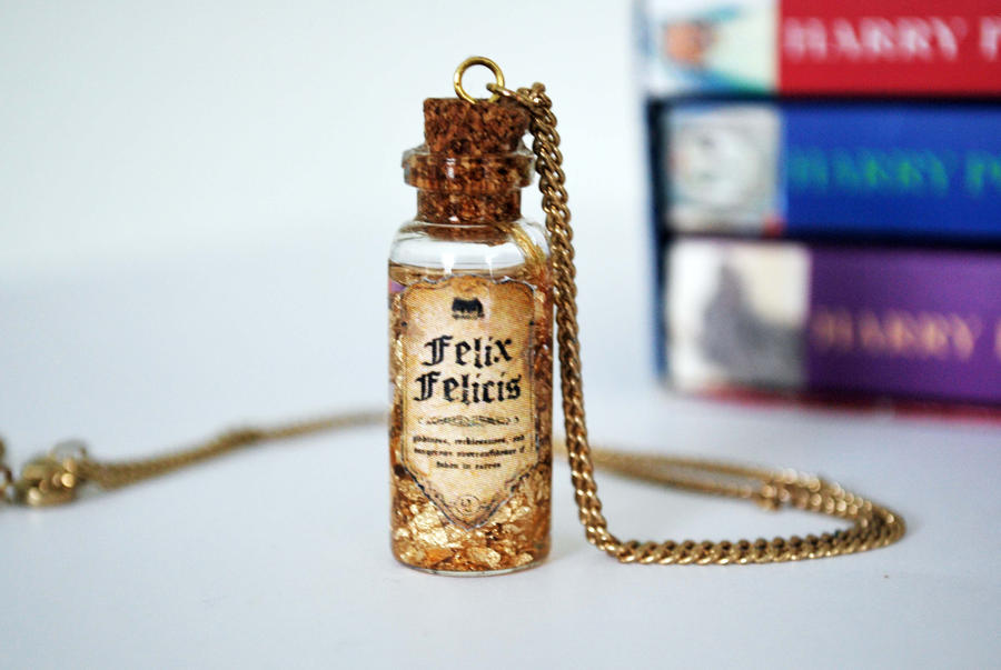 Felix Felicis Potion Necklace by 11faced