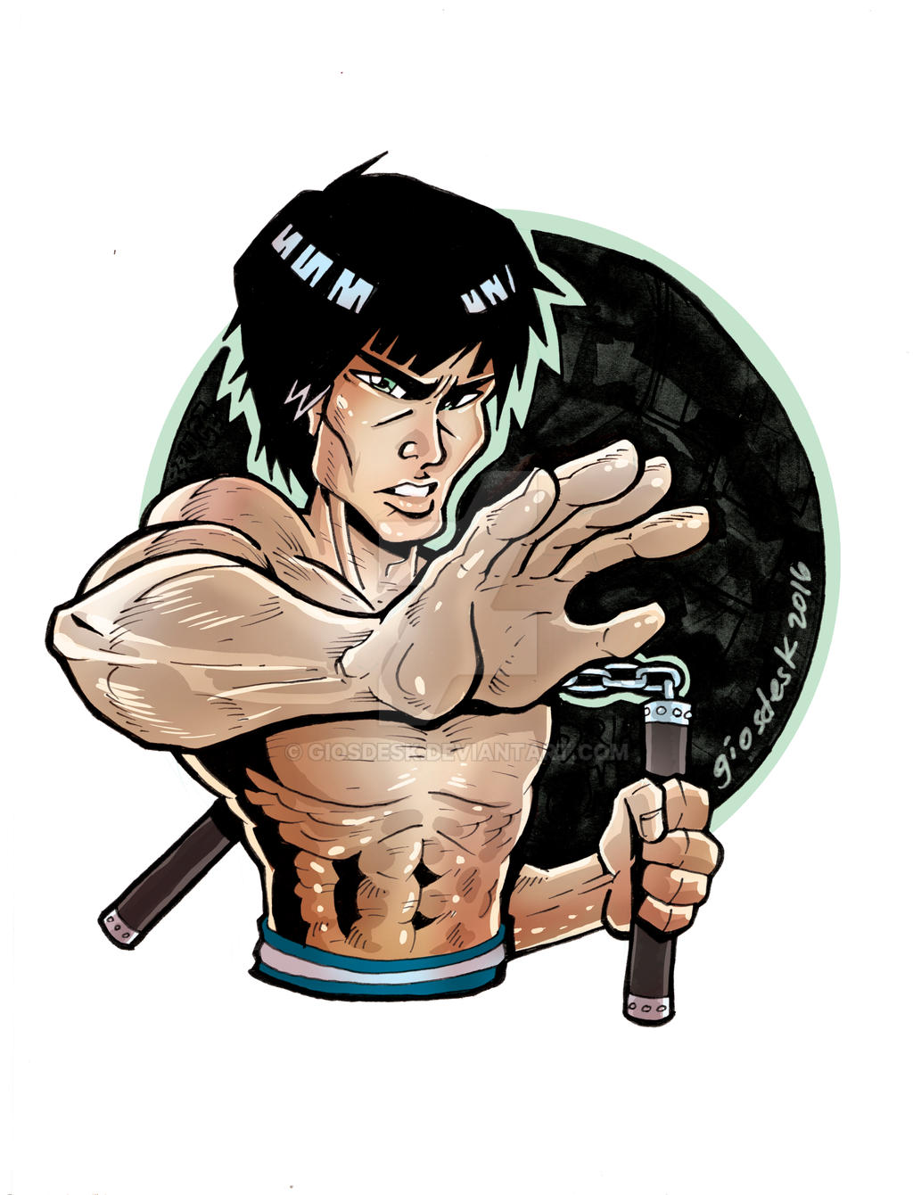 Bruce Lee Cartoon by giosdesk on DeviantArt