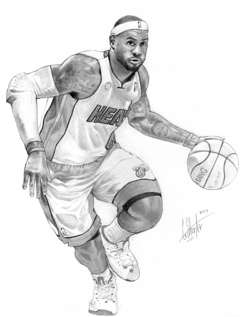 Creative Lebron James Sketch Drawing for Kindergarten