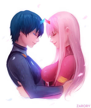 Hiro and Zero Two