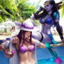 Pool Party Caitlyn and Widowmaker